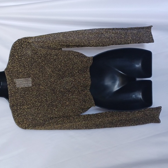 Cejon Accessories Inc. Bolero, front tie, gold thread, NWT, sz L - Picture 3 of 6